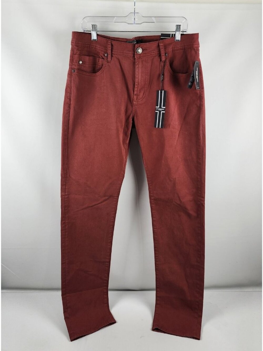 Liverpool Jeans Mens 34x34 Red Brick Rust Kingston Modern Straight Denim NWT